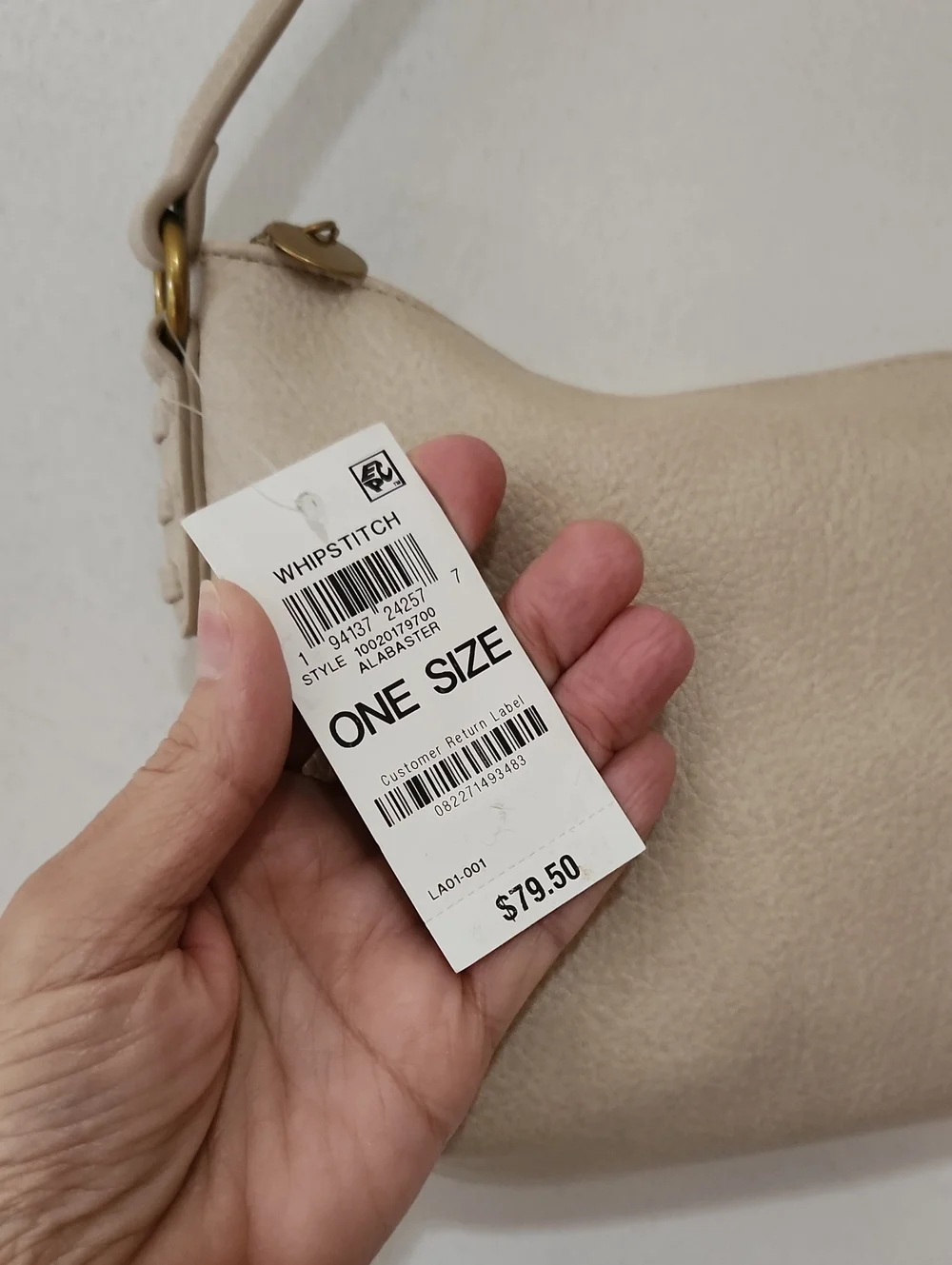 NWT Style & Co. Hobo shoulder alabaster.